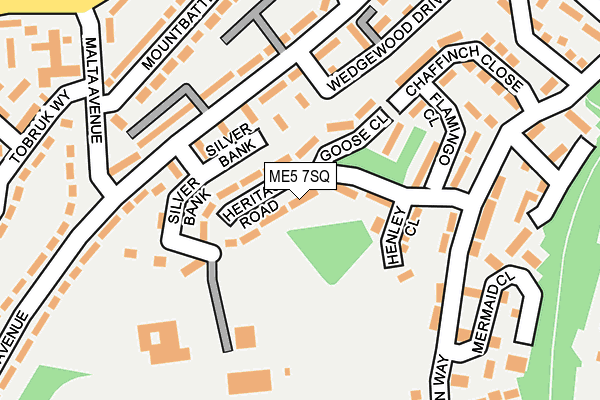 ME5 7SQ map - OS OpenMap – Local (Ordnance Survey)