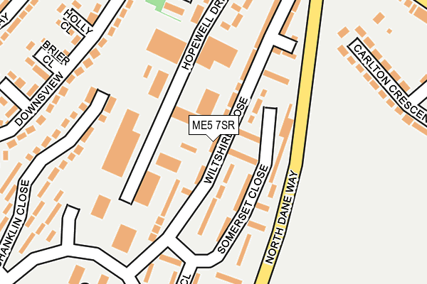 ME5 7SR map - OS OpenMap – Local (Ordnance Survey)