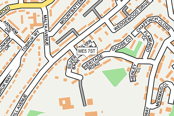 ME5 7ST map - OS OpenMap – Local (Ordnance Survey)