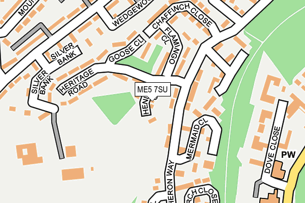 ME5 7SU map - OS OpenMap – Local (Ordnance Survey)