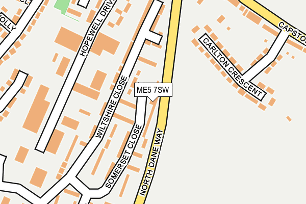 ME5 7SW map - OS OpenMap – Local (Ordnance Survey)