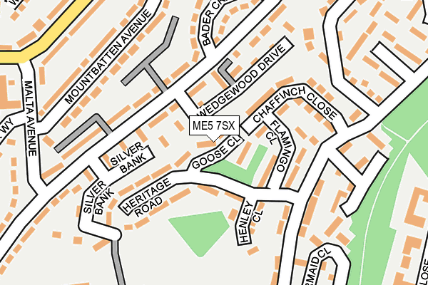 ME5 7SX map - OS OpenMap – Local (Ordnance Survey)