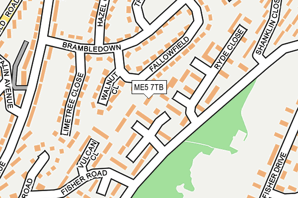 ME5 7TB map - OS OpenMap – Local (Ordnance Survey)