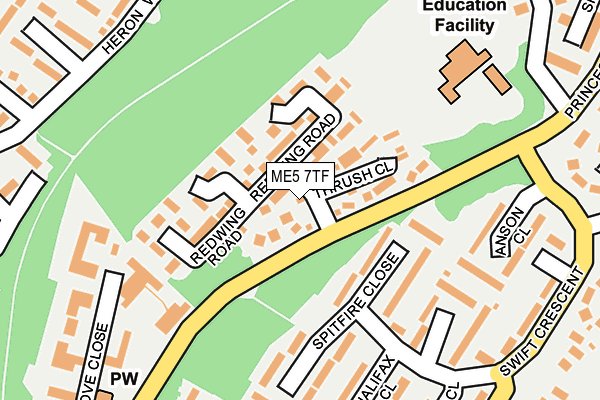 ME5 7TF map - OS OpenMap – Local (Ordnance Survey)