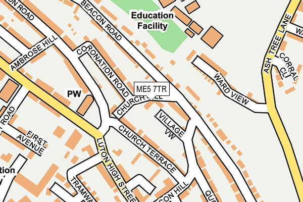 ME5 7TR map - OS OpenMap – Local (Ordnance Survey)