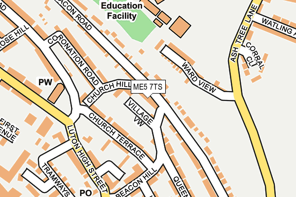 ME5 7TS map - OS OpenMap – Local (Ordnance Survey)