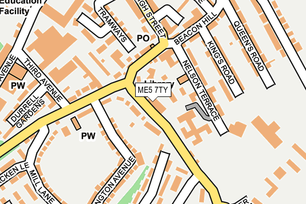 ME5 7TY map - OS OpenMap – Local (Ordnance Survey)