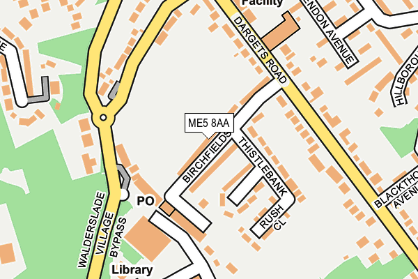 ME5 8AA map - OS OpenMap – Local (Ordnance Survey)