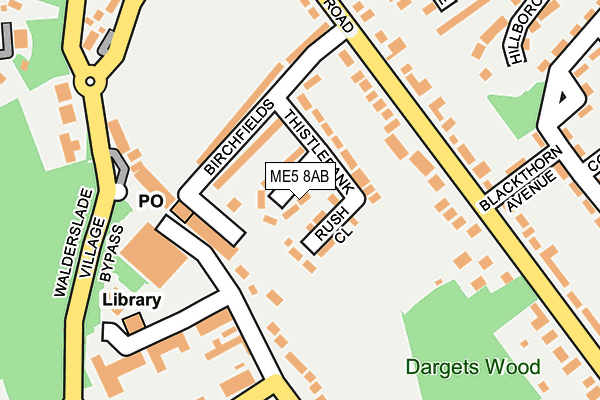 ME5 8AB map - OS OpenMap – Local (Ordnance Survey)