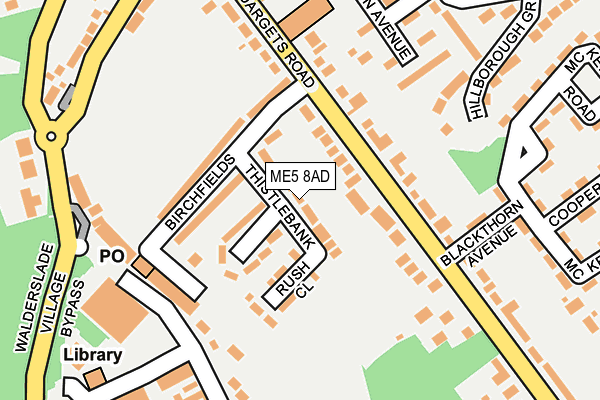 ME5 8AD map - OS OpenMap – Local (Ordnance Survey)