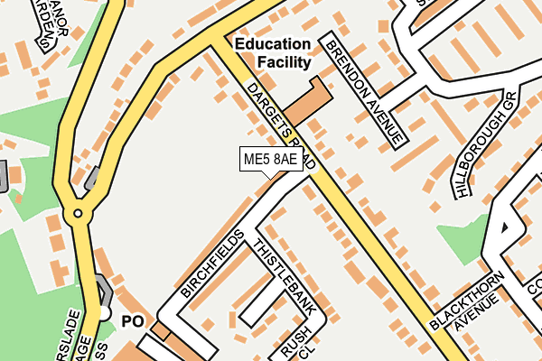 ME5 8AE map - OS OpenMap – Local (Ordnance Survey)