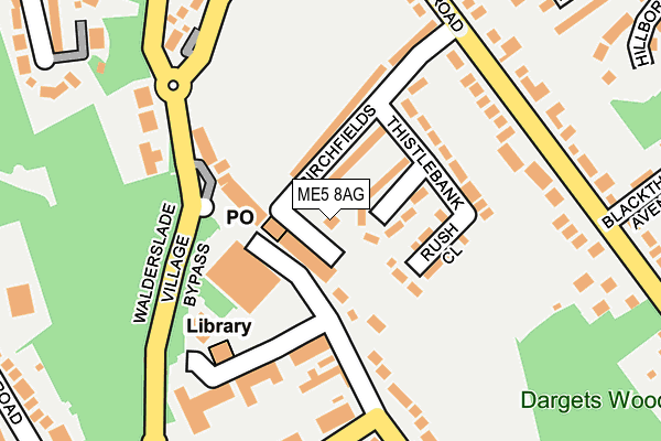 ME5 8AG map - OS OpenMap – Local (Ordnance Survey)