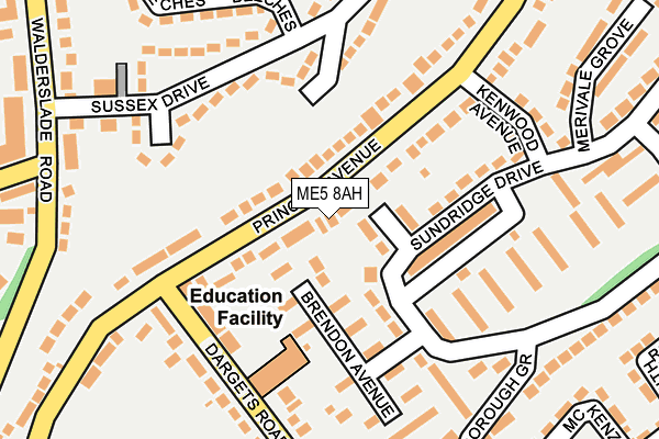 ME5 8AH map - OS OpenMap – Local (Ordnance Survey)