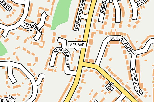 ME5 8AR map - OS OpenMap – Local (Ordnance Survey)