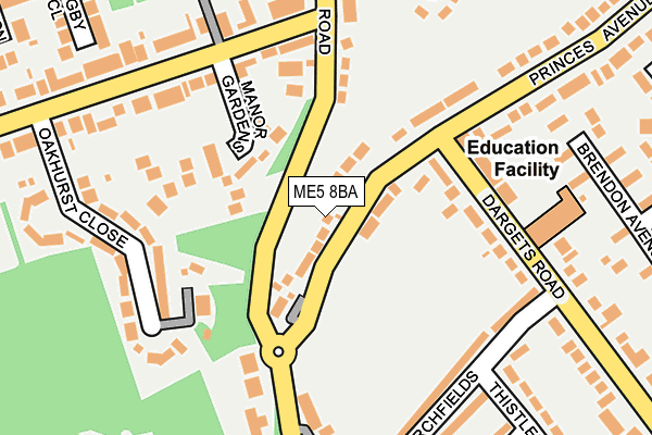 ME5 8BA map - OS OpenMap – Local (Ordnance Survey)