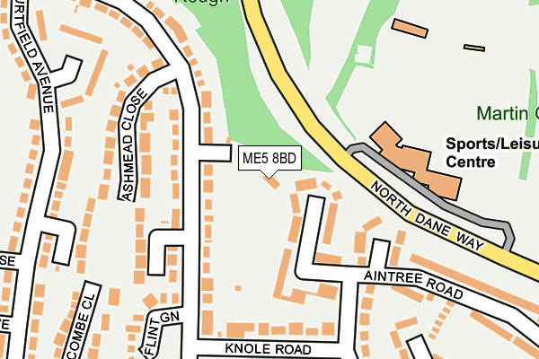 ME5 8BD map - OS OpenMap – Local (Ordnance Survey)