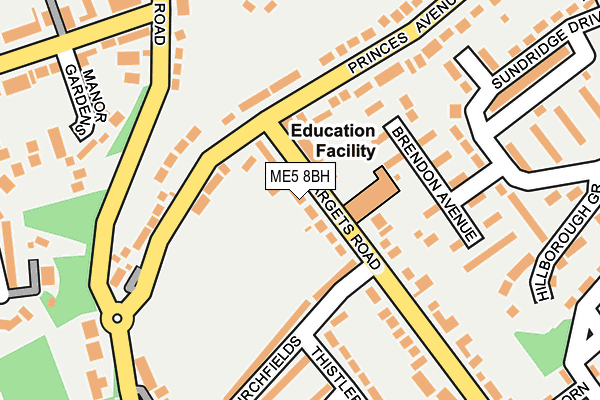 ME5 8BH map - OS OpenMap – Local (Ordnance Survey)