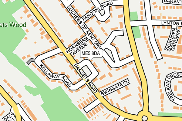 ME5 8DA map - OS OpenMap – Local (Ordnance Survey)