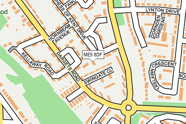 ME5 8DF map - OS OpenMap – Local (Ordnance Survey)