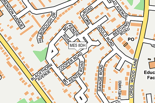 ME5 8DH map - OS OpenMap – Local (Ordnance Survey)