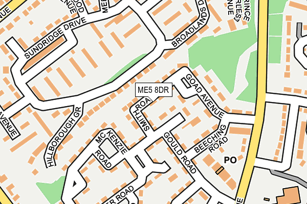 ME5 8DR map - OS OpenMap – Local (Ordnance Survey)
