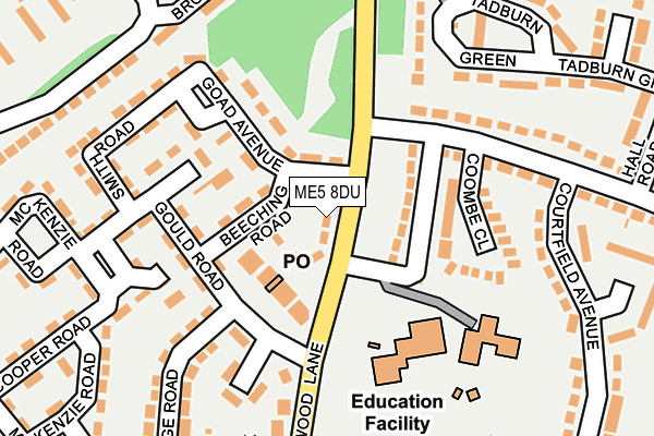 ME5 8DU map - OS OpenMap – Local (Ordnance Survey)