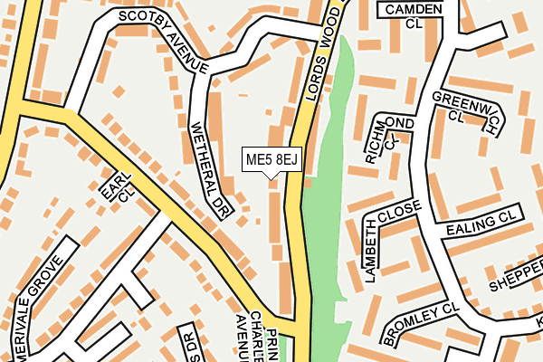 ME5 8EJ map - OS OpenMap – Local (Ordnance Survey)