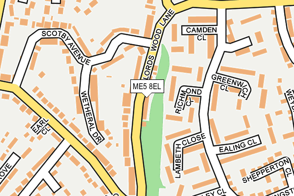 ME5 8EL map - OS OpenMap – Local (Ordnance Survey)