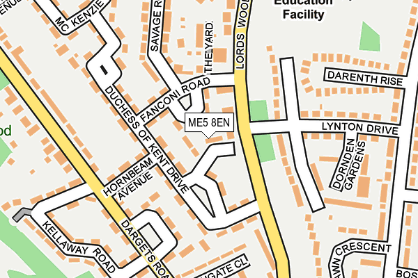 ME5 8EN map - OS OpenMap – Local (Ordnance Survey)