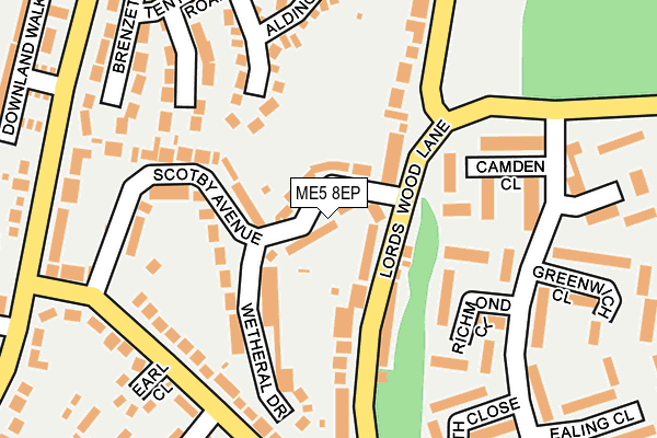 ME5 8EP map - OS OpenMap – Local (Ordnance Survey)
