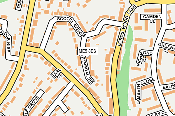 ME5 8ES map - OS OpenMap – Local (Ordnance Survey)