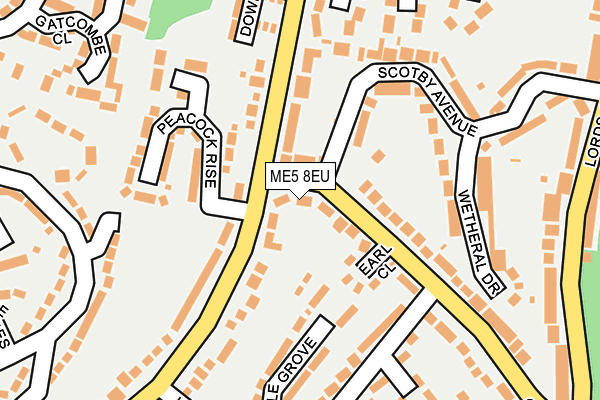 ME5 8EU map - OS OpenMap – Local (Ordnance Survey)