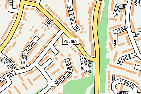 ME5 8EY map - OS OpenMap – Local (Ordnance Survey)