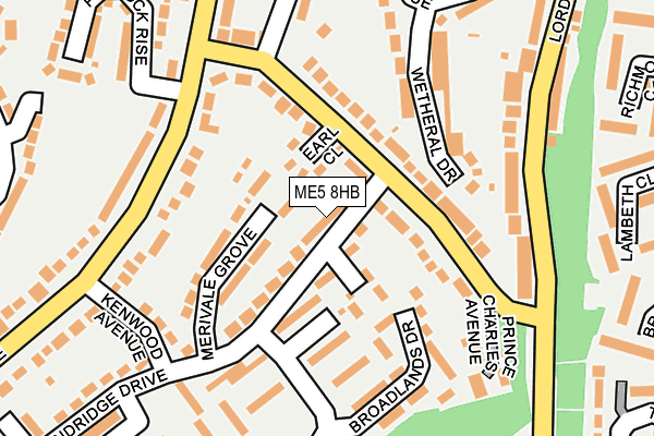 ME5 8HB map - OS OpenMap – Local (Ordnance Survey)