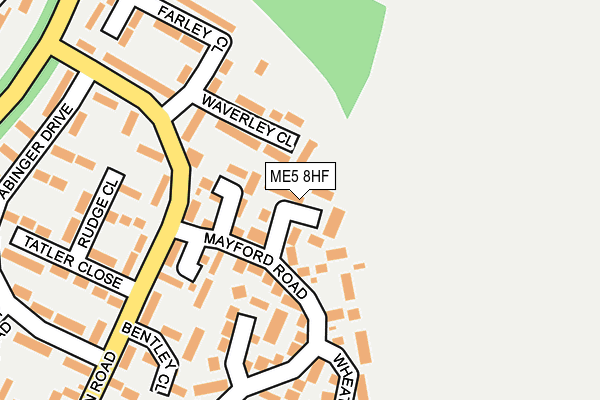 ME5 8HF map - OS OpenMap – Local (Ordnance Survey)