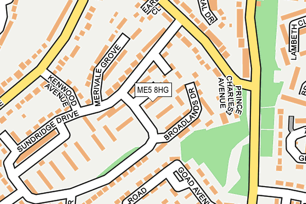 ME5 8HG map - OS OpenMap – Local (Ordnance Survey)