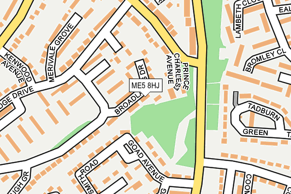 ME5 8HJ map - OS OpenMap – Local (Ordnance Survey)
