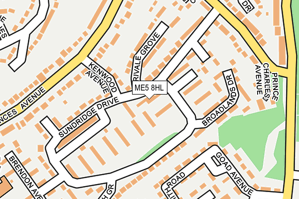 ME5 8HL map - OS OpenMap – Local (Ordnance Survey)