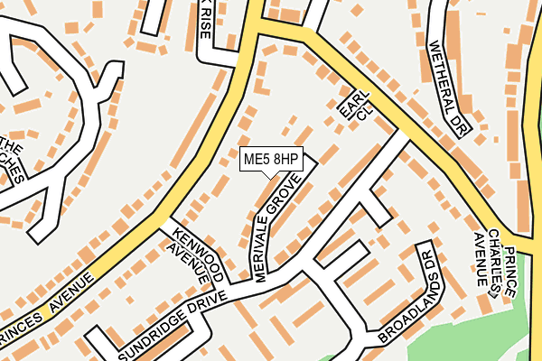 ME5 8HP map - OS OpenMap – Local (Ordnance Survey)