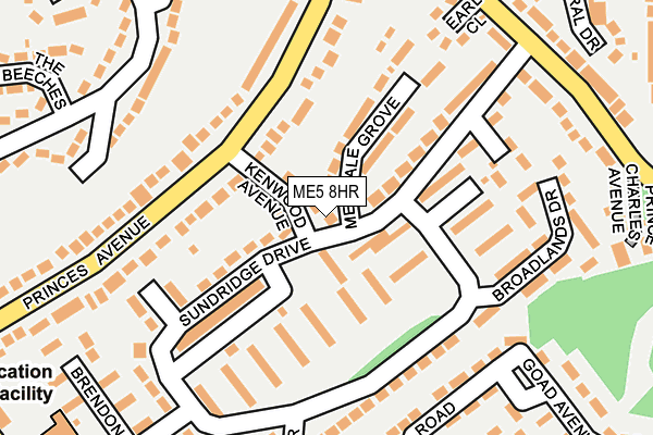 ME5 8HR map - OS OpenMap – Local (Ordnance Survey)