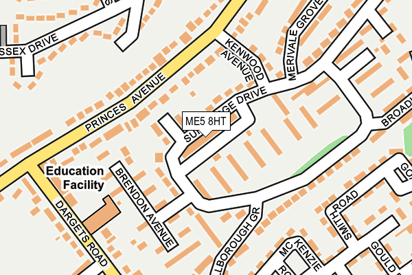 ME5 8HT map - OS OpenMap – Local (Ordnance Survey)