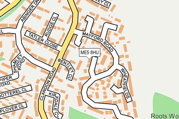 ME5 8HU map - OS OpenMap – Local (Ordnance Survey)