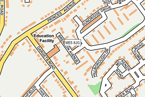 ME5 8JG map - OS OpenMap – Local (Ordnance Survey)