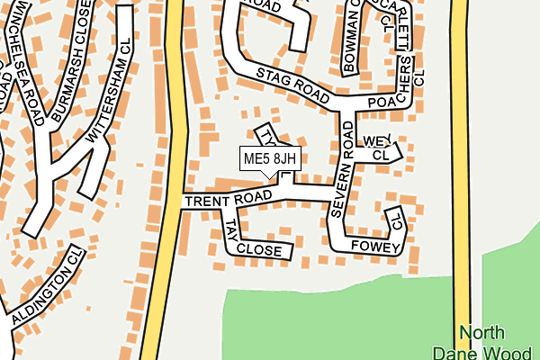 ME5 8JH map - OS OpenMap – Local (Ordnance Survey)