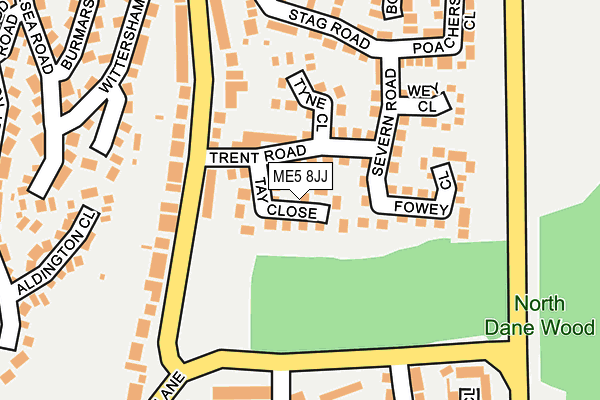 ME5 8JJ map - OS OpenMap – Local (Ordnance Survey)
