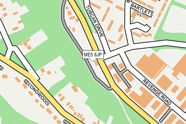 ME5 8JP map - OS OpenMap – Local (Ordnance Survey)