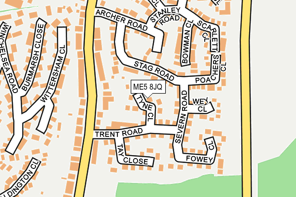 ME5 8JQ map - OS OpenMap – Local (Ordnance Survey)