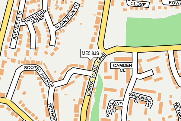 ME5 8JS map - OS OpenMap – Local (Ordnance Survey)
