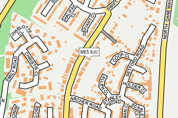 ME5 8JU map - OS OpenMap – Local (Ordnance Survey)