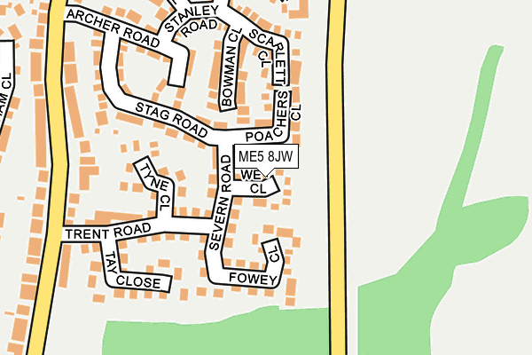 ME5 8JW map - OS OpenMap – Local (Ordnance Survey)